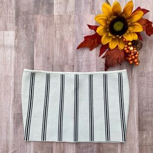 L.A. Hearts vertical striped tube top black/ white